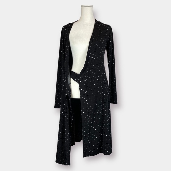 NEW Banana Republic Polka Dot Wrap Dress Black White Size Xtra Small - Picture 3 of 6